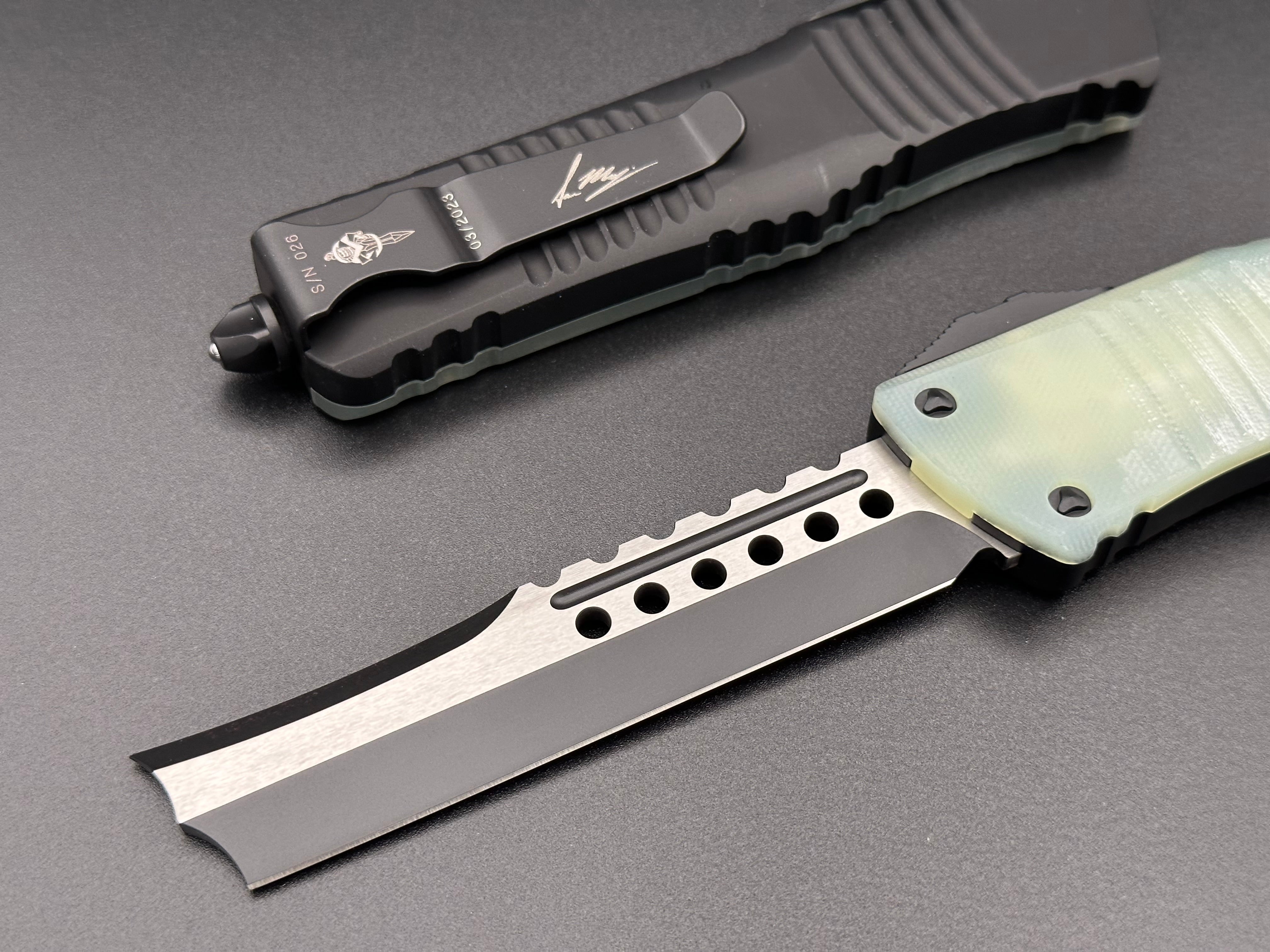 Combat Troodon Hellhound Razor Jade Green G-10 Composite Top 219R-1 GTJGS - Tristar Edge