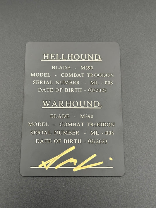 Combat Troodon Molan Labe Hellhound & Warhound Set 219-13SETMLS - Tristar Edge