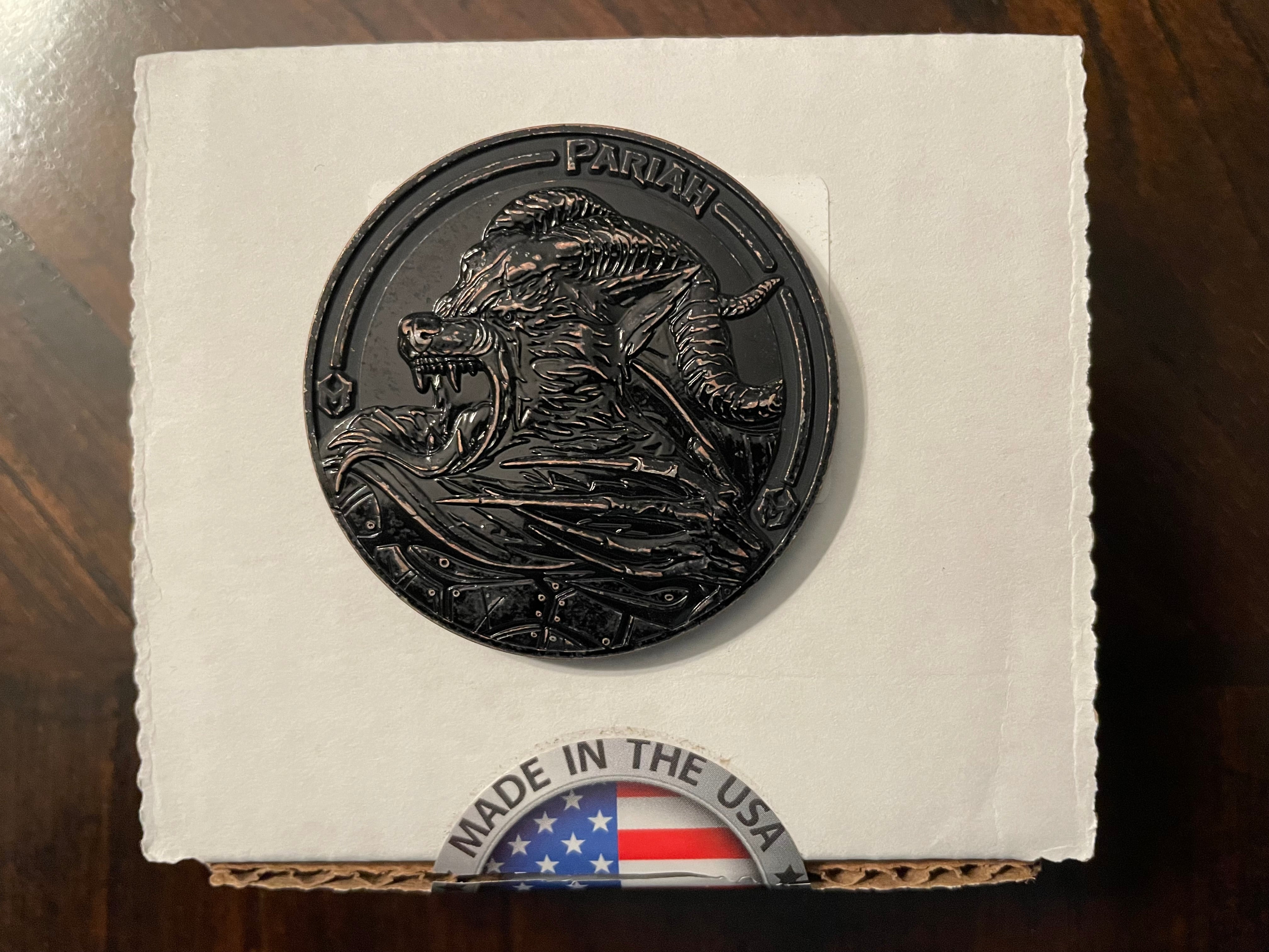 Heretic Knives Pariah Challenge Coins H997 - Tristar Edge