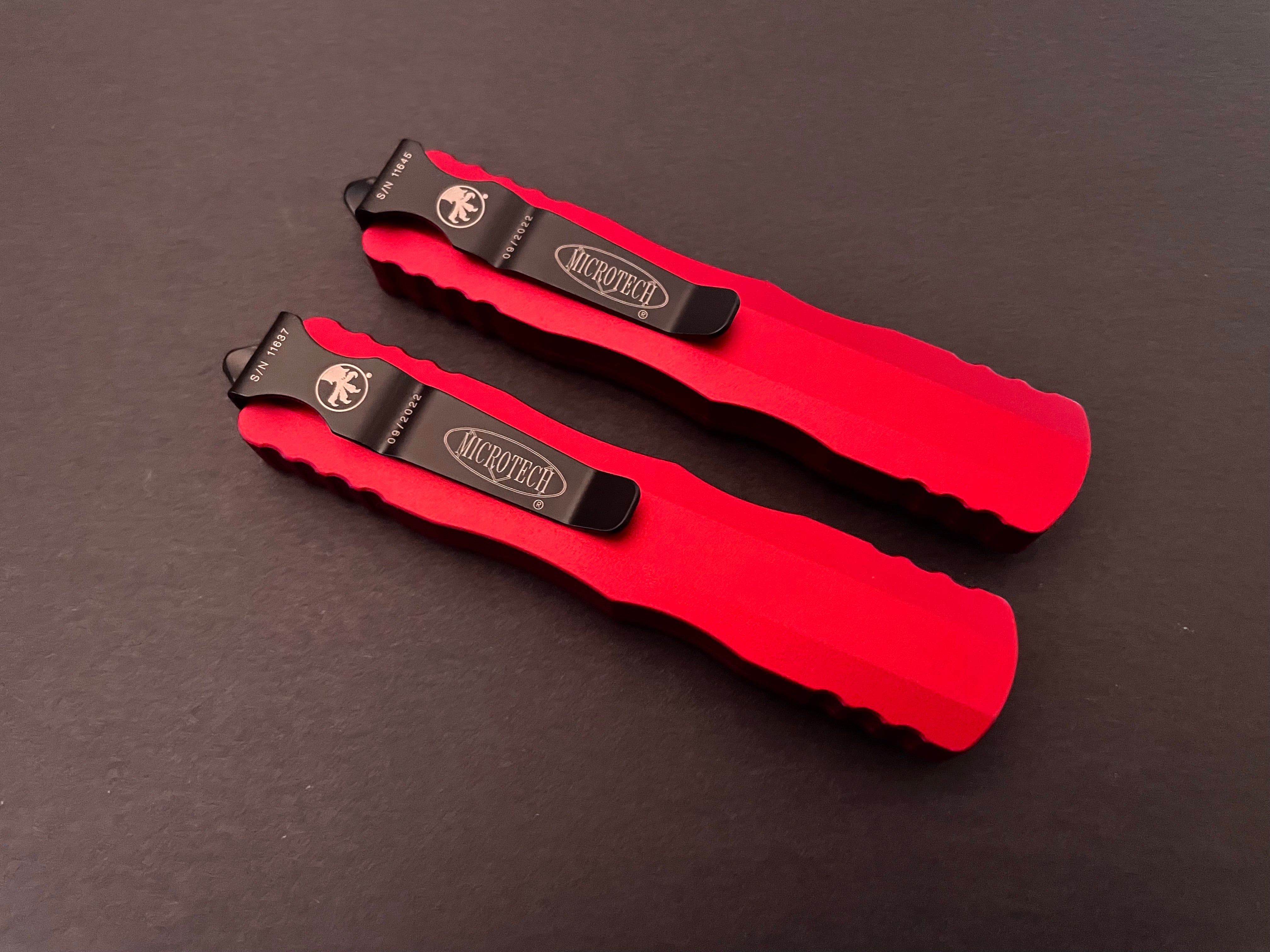 Dirac D/E Red Partial Serrated 225-2 RD - Tristar Edge