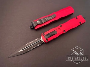Dirac D/E Red Partial Serrated 225-2 RD - Tristar Edge