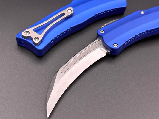 Heretic Knives ROC S/E Stonewash, Blue H060-2A-BLU - Tristar Edge