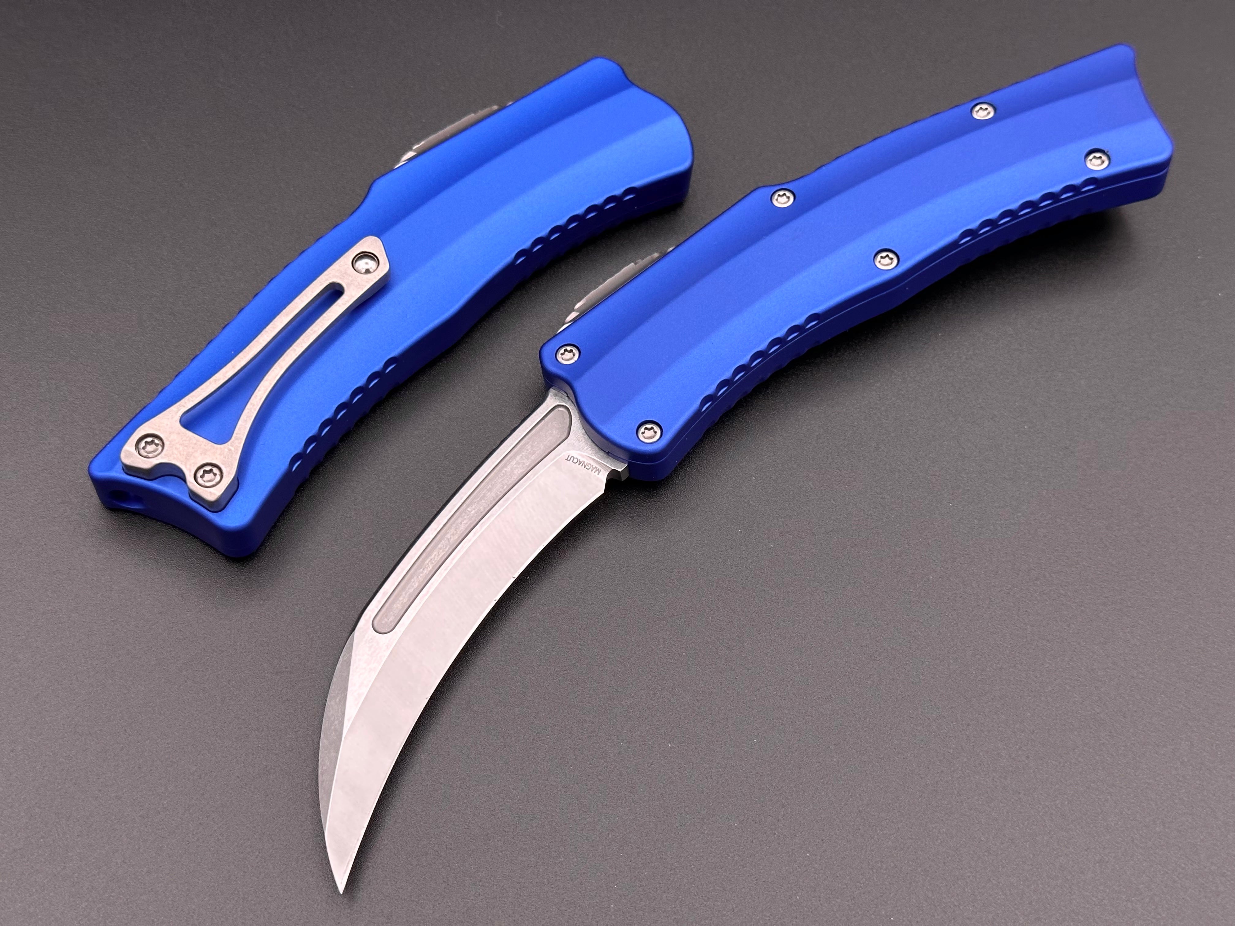 Heretic Knives ROC S/E Stonewash, Blue H060-2A-BLU - Tristar Edge